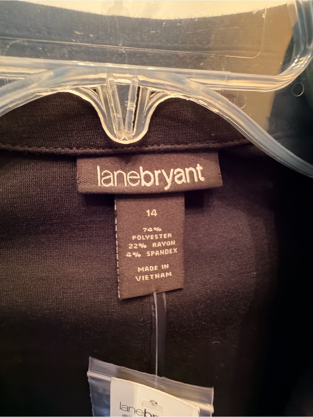 Lane Bryant Black Tailored Ponte Blazer - Picture 3 of 5